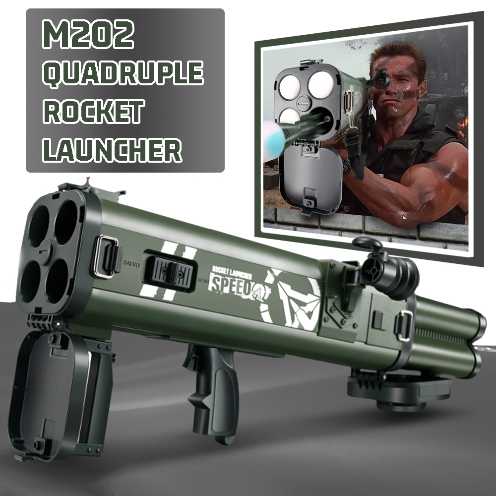 Foam Dart Gun - Четырехместный гранатомет M202 Пенодротик-бластер Пластиковый набор