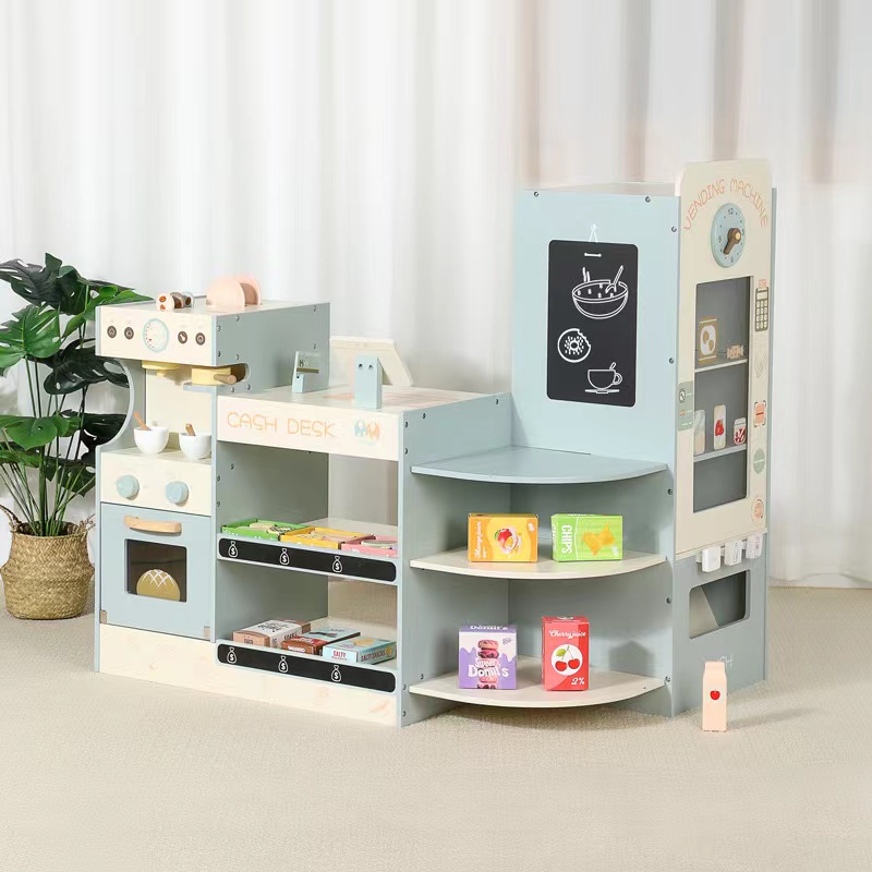 Toy Cash Register - Детский деревянный игровой набор «Магазин-супермаркет» с