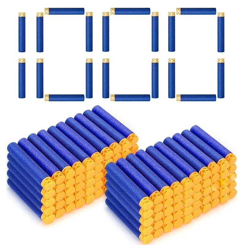 Foam Dart Gun - HOT1000-50 шт., синие полые дротики, сменные
