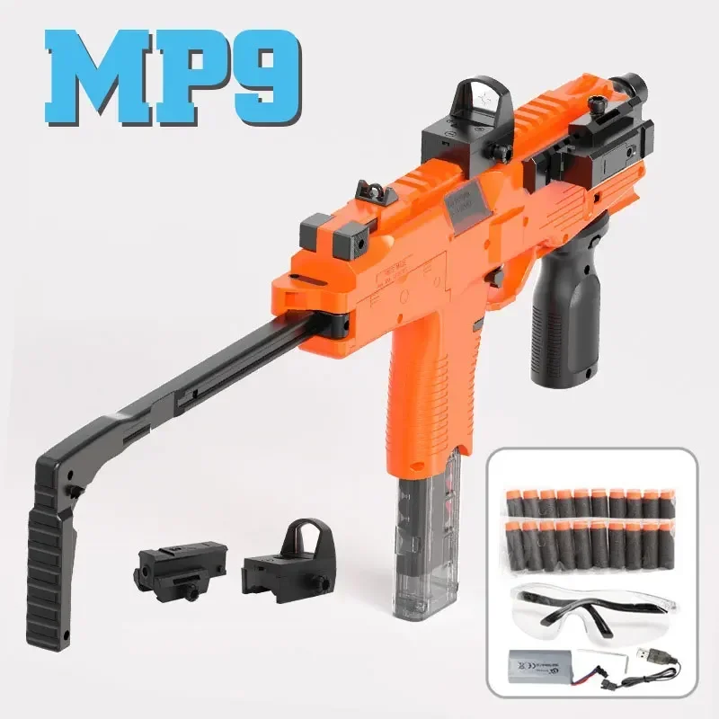 Foam Dart Gun - Игрушечный пистолет 1Q MP9, электрический, стреляющий
