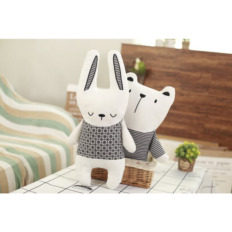 Unicorn Stuffed Toy - Хлопковая мягкая игрушка: кролик, медведь, единорог,