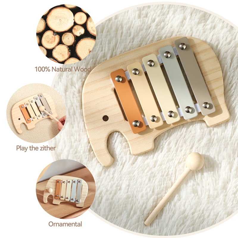 Деревянный 5-тональный многоцв – обзор и цена Kids Toys Xylophone