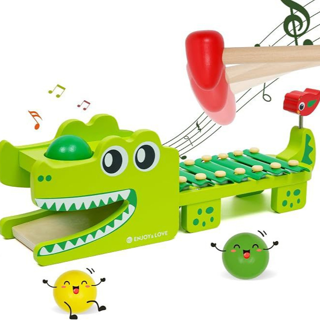 Деревянный ксилофон-крокодил М – обзор и цена Kids Toys Xylophone